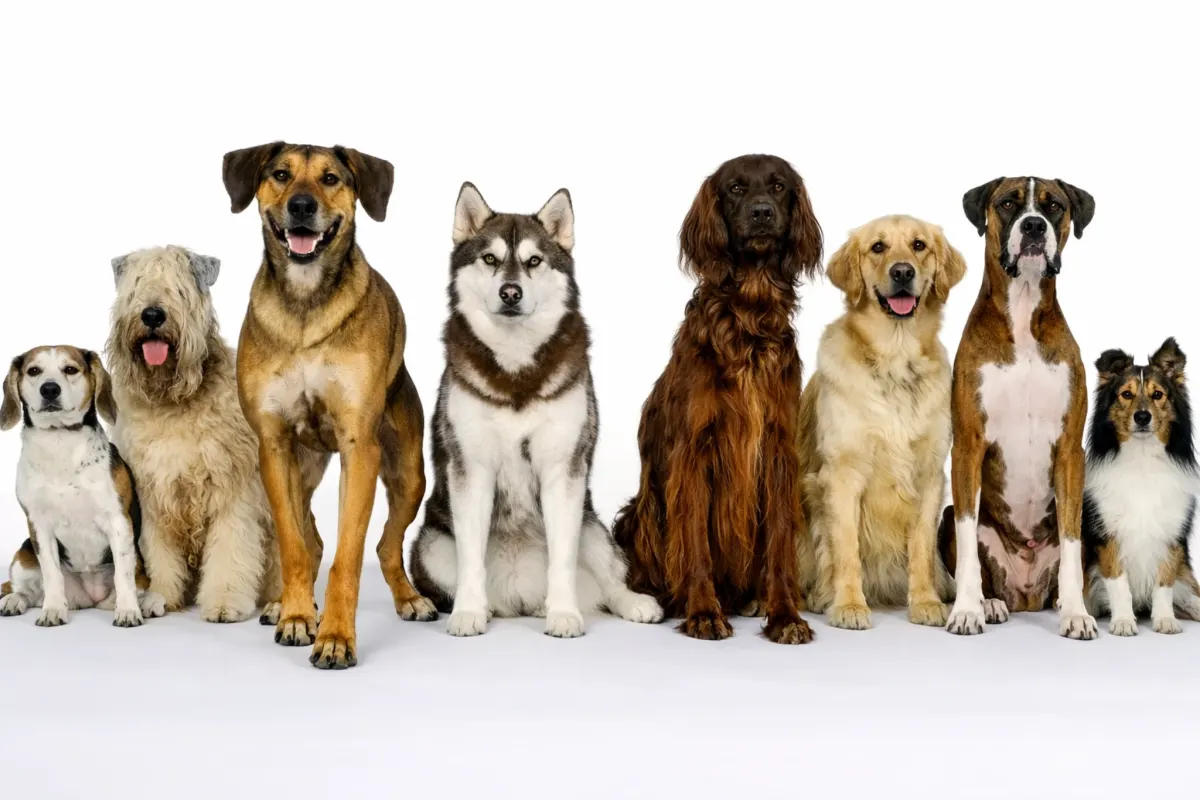 Dogs lined up at our Bonnievale boarding facility